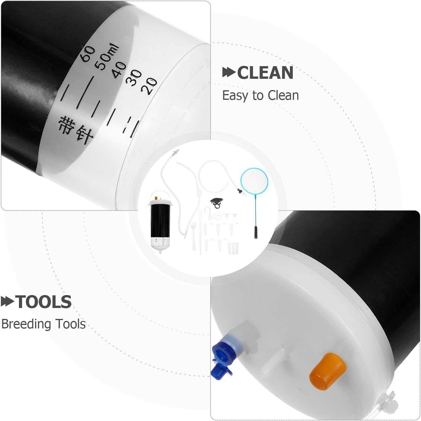 VICASKY Brine Shrimp Incubator Bucket Aquarium Hatchery Tank with Shrimp Egg Hatch Tool for Fish Tank Breeding and Aquatic Pets image number 5