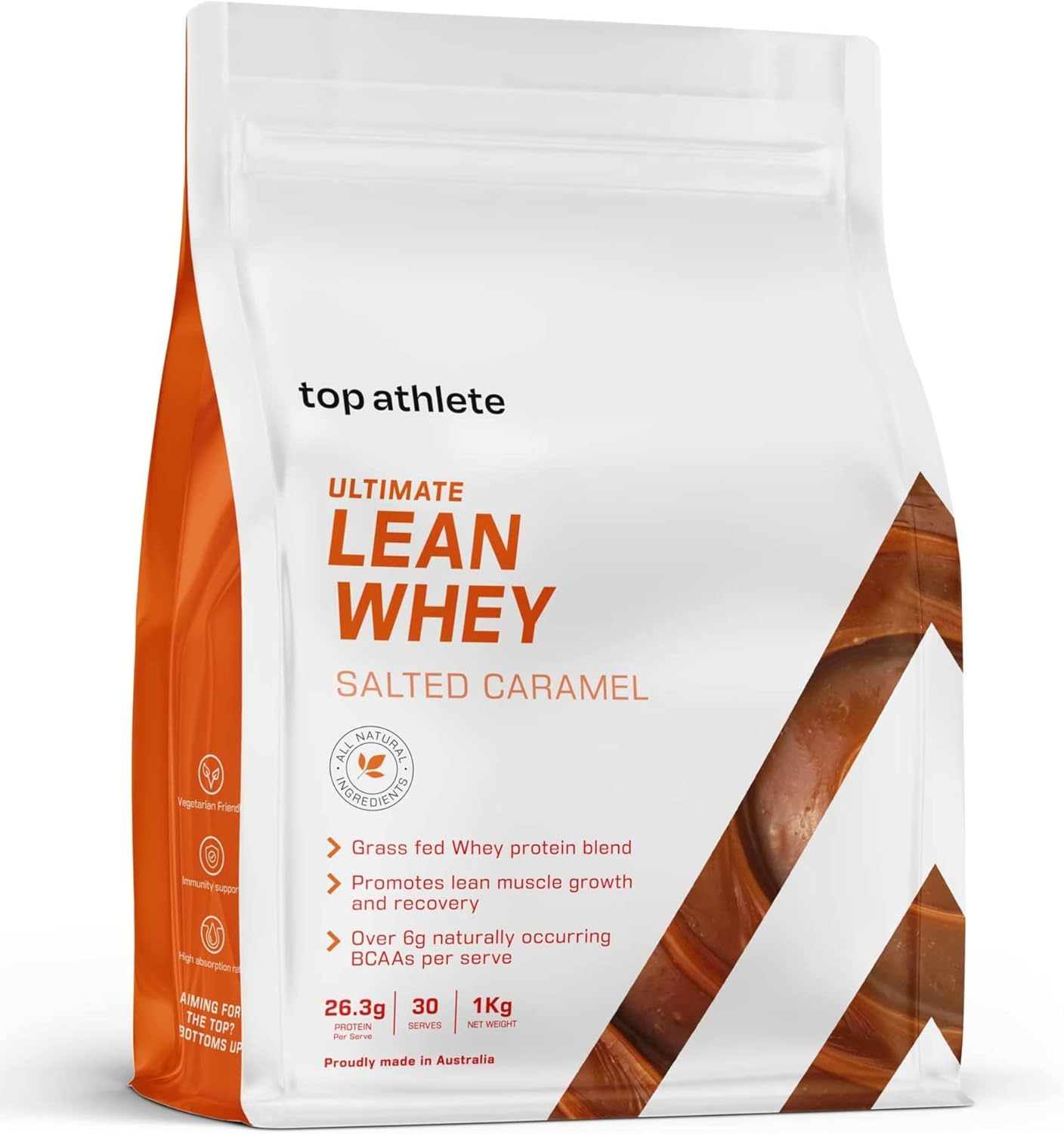 Top Athlete Ultimate Lean Whey Protein Powder I Grass-Fed Whey Isolate Protein I 26.3G Protein/Serve for Muscle Recovery I 1Kg, 30 Servings (Vanilla Bean Flavour) image number 5
