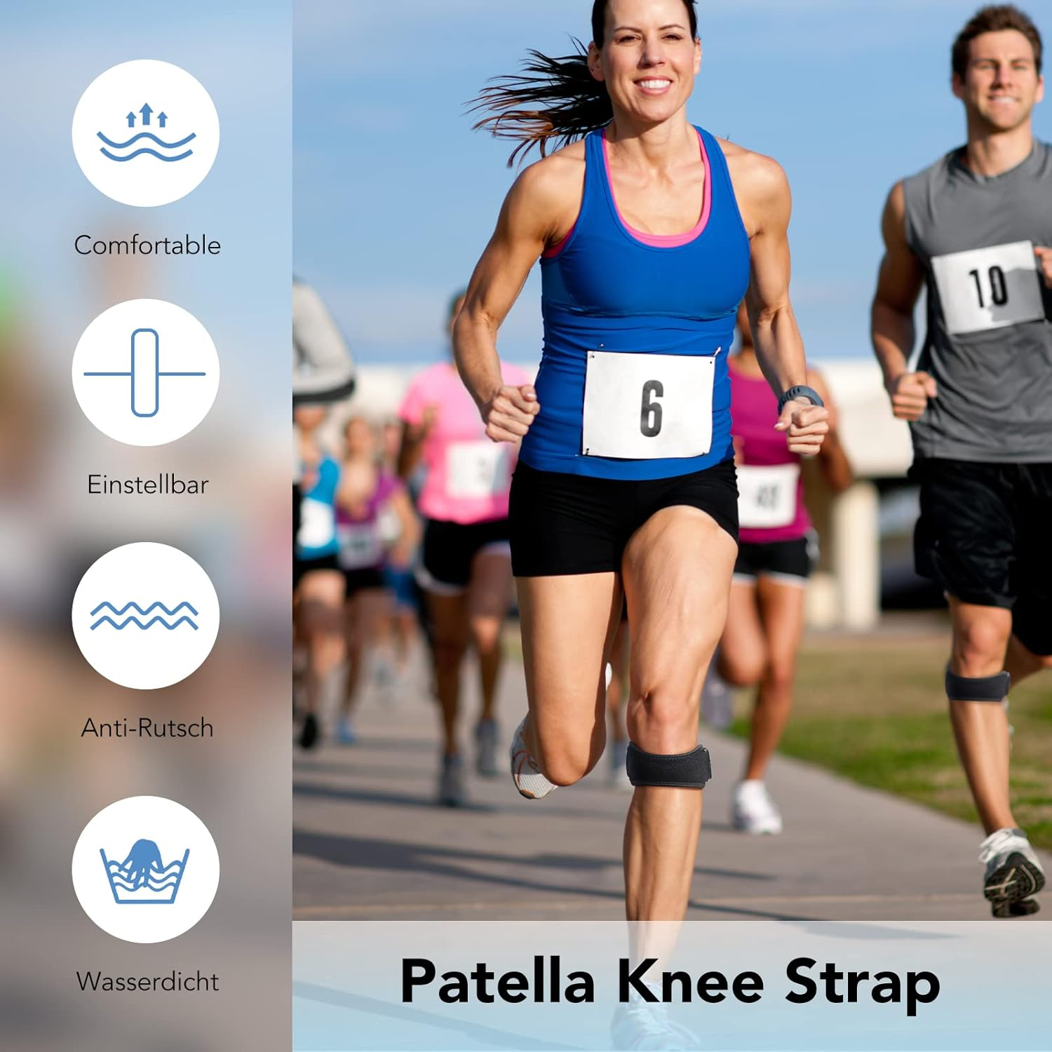 AGPTEK Patella Tendon Knee Strap 2 Pack, Patella Knee Support Brace Knee Pain Relief Band for Hiking, Basketball, Soccer, Running, Jumpers Knee, Tennis, Tendonitis, Joint Pain, Volleyball & Squats