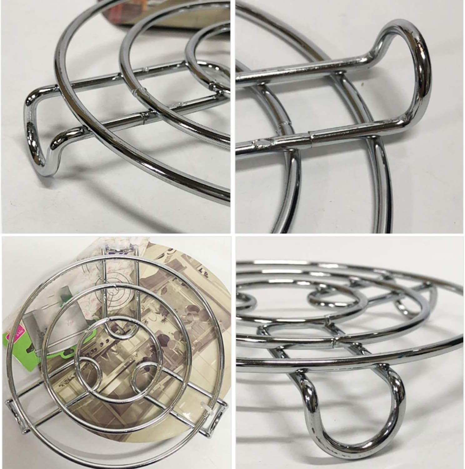 Stainless Steel Trivet, Home Kitchen Hot Plate Holder Trivets, Heat Resistant round Pads Holders for Hot Dishes and Table, Teapot - Kitchen Potholders for Jar Opener, Spoon Holder, Oven Mitts (1) image number 1