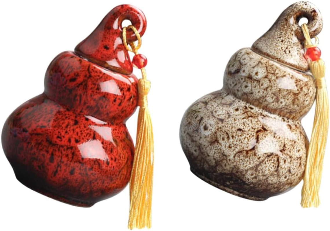 GRIRIW 2Pcs Home Tea-Leaf Jar Multi-Functional Tea Canister Ceramic Storage Can Preserving Jars Lids for Pantry image number 1