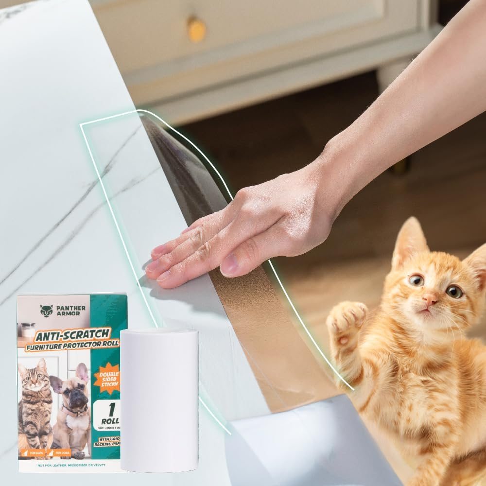 Panther Armor Cat Training Tapes, anti Scratch Furniture Protector, Sticky Training Tapes for Cat Scatches image number 5