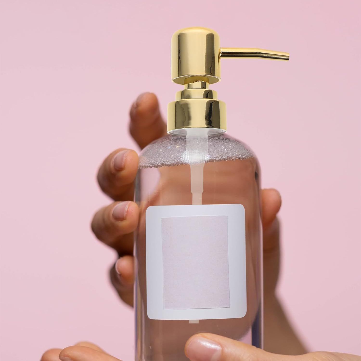 DECHOUS 8Pcs Soap Dispenser Pump - Gold Plastic Soap Pump for Lotion Shampoo - Fits Regular 28Mm Bottles - Replacement Dispenser Top for Kitchen and Bathroom Lotion Refill - Golden image number 2