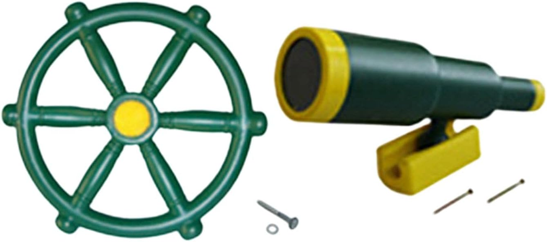 Outdoor Garden Toy Playground Toy Set Swingset Playground Accessories Steering Wheel Toy for Treehouse Outdoor Swing Set Climbing Frame, Style B, Multi