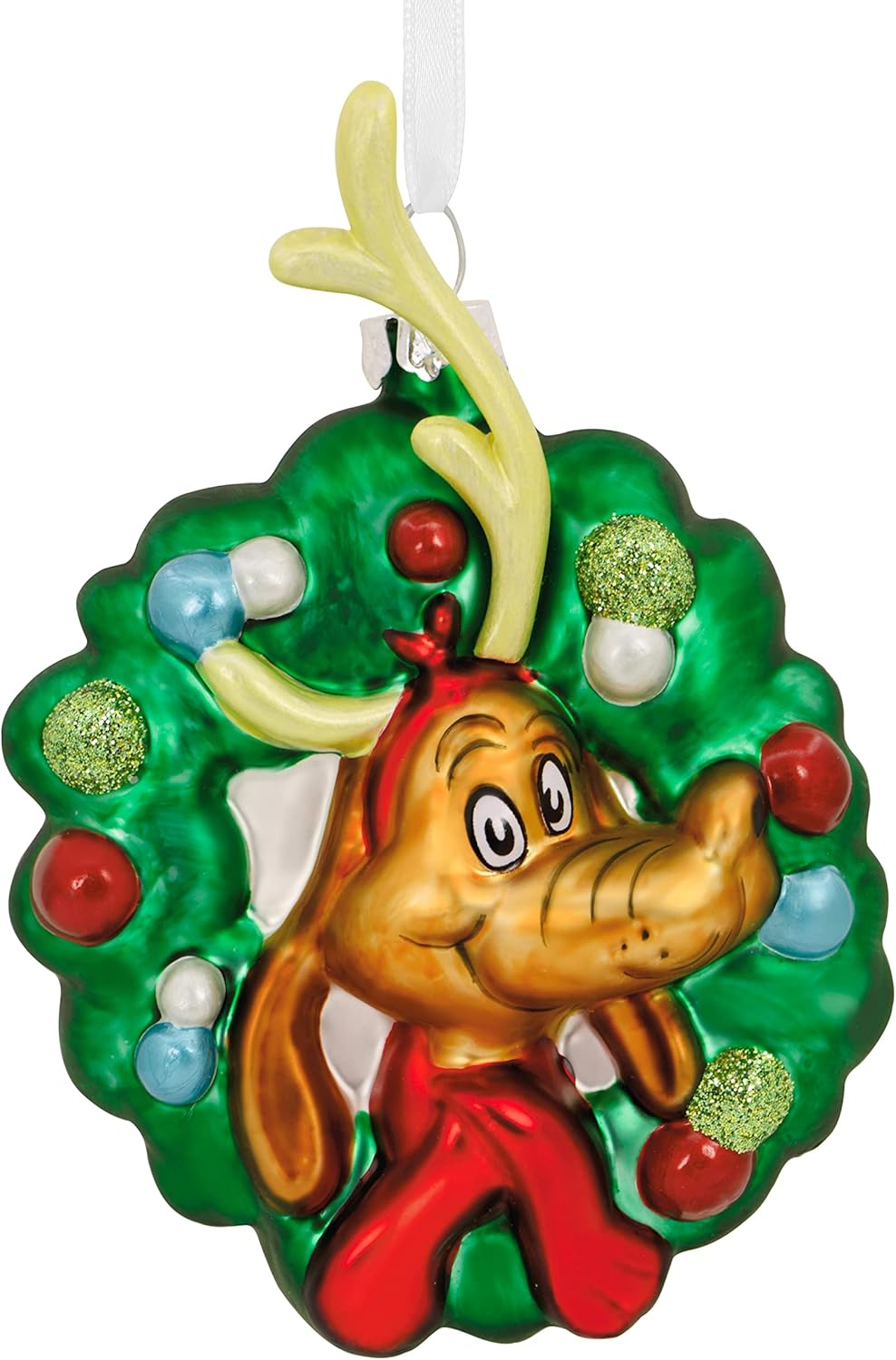 Hallmark How the Grinch Stole Christmas! Blown Glass Ornament, Dr. Seuss Tree Decoration, (0002HCM9155)