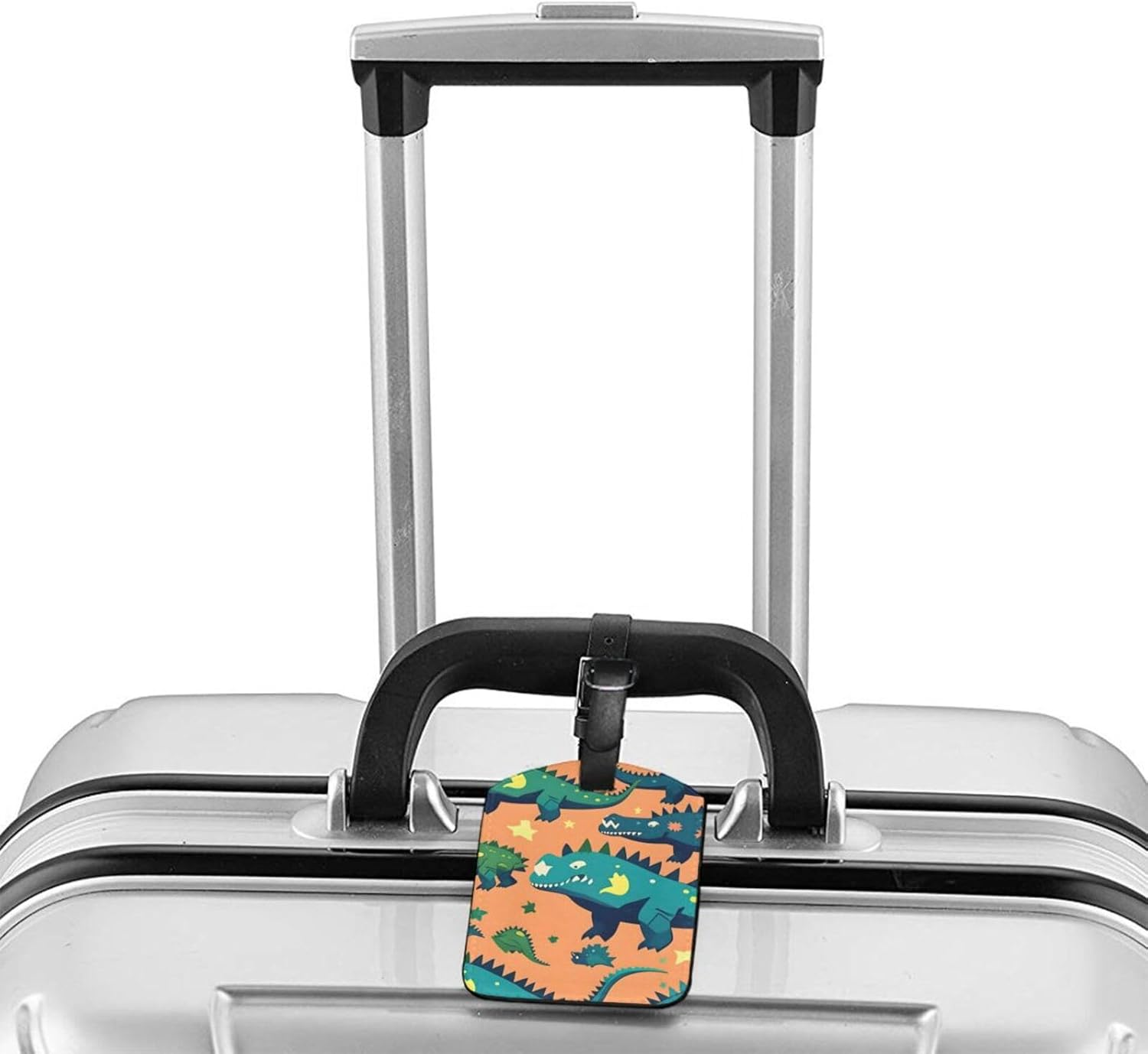 Dinosaur Print Elegant Tag Stylish Tag Luggage Tag 4.3 X 2.76 Inch for Suitcases Travel Bags image number 3