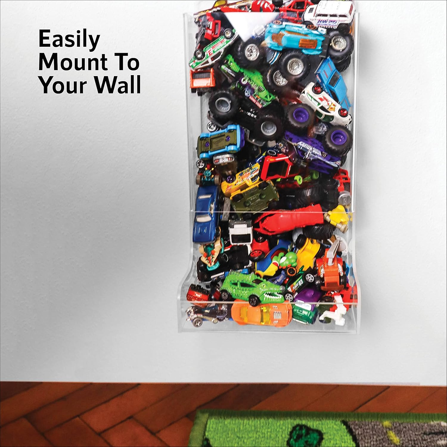 Acrylic Wall Toy Dispenser - Acrylic Wall Organizer for Toy Car, Train, Monster Trucks - Toy Car Storage - Storage Bin&hellip; (2 Pack)