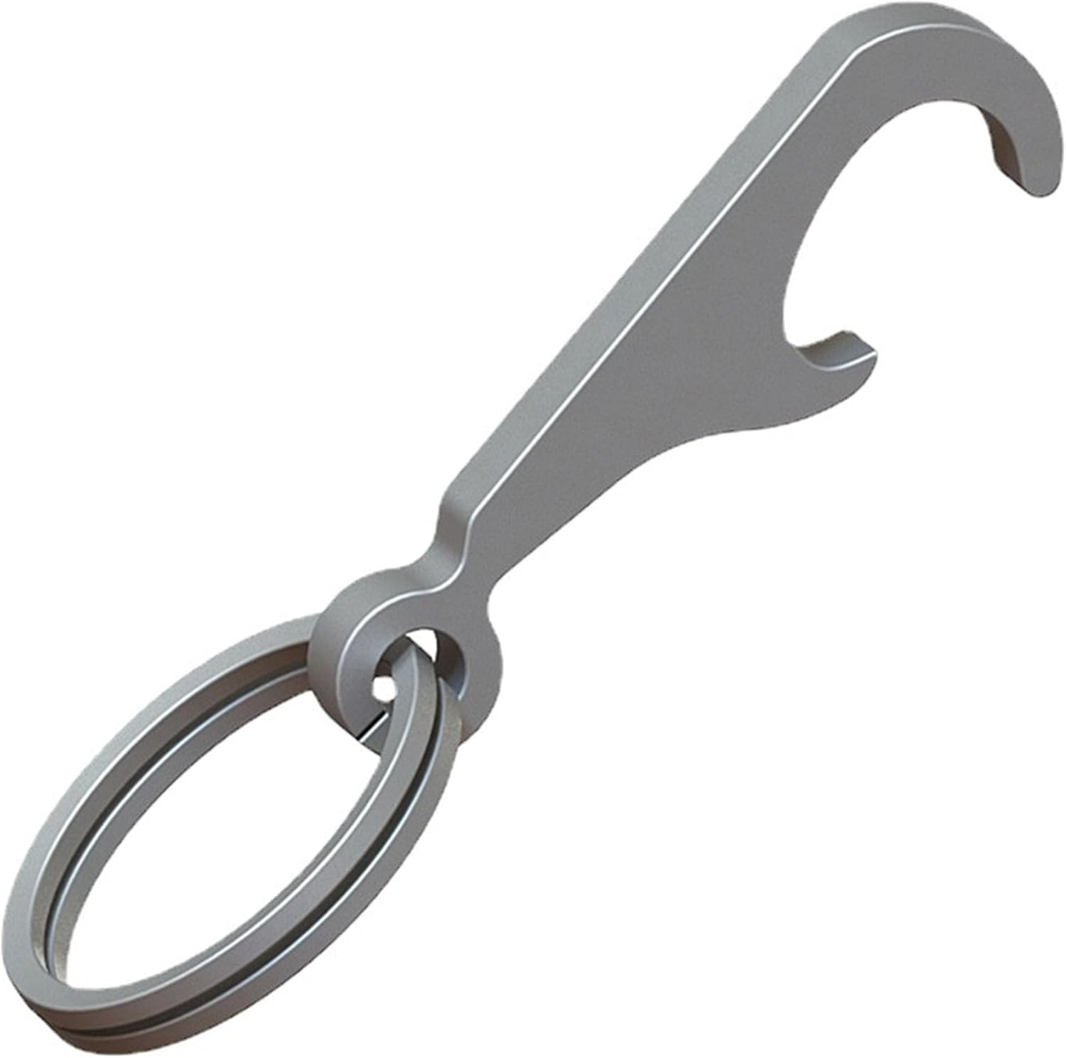 Titanium Mini Bottle Opener Keychain with Stainless Steel Key Ring Lightweight Portable EDC Mini Keychain Tool image number 6