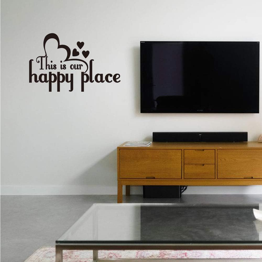 This Is Our Happy Place Family Wall Decal Love Quote Vinyl Lettering Home Decor image number 3