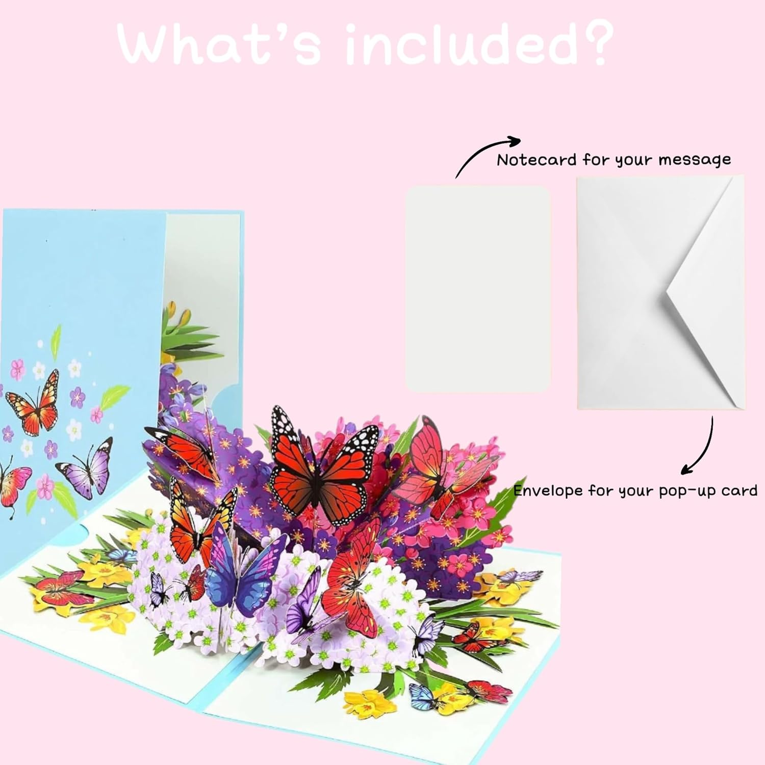 Absolutely Yours Mothers Day Card. Card for Mum, 3D Pop-Up Butterfly Greeting Card &ndash; Handmade Floral Design with Multiple Delicate Butterflies for Birthdays, Mother'S Day, Anniversaries & Special Occasions image number 4