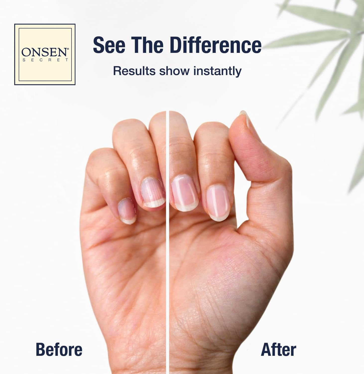 Onsen Secret Complete Nail Reboot Kit W/Nail Reboot Oil 10Ml, Nail File 120/180 Grit Double Sided, a 3-Way Nail Buffer Block & Cuticle Serum-15Ml W/Cuticle Oil in Action-Super Value Pack image number 3