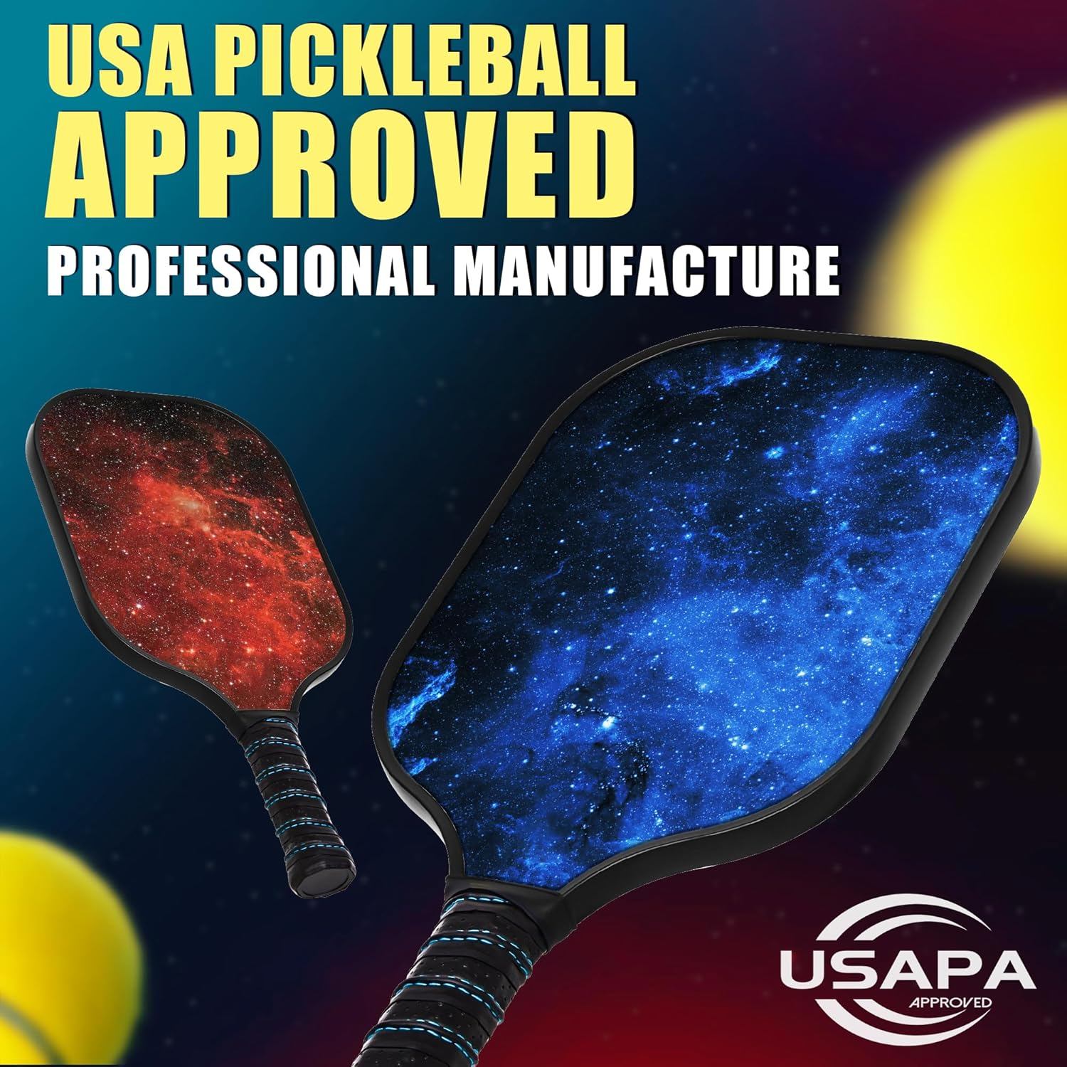 Pickleball Paddle Set of 2/4 Anti-Slip Sweat-Absorbing Grip with Pickleball Balls and Pickleball Bag, Pickleball Paddles for Beginners & Pros image number 6