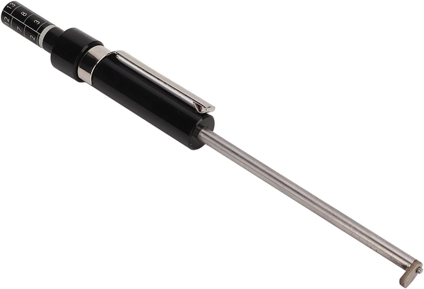 Brake Pad Measuring Tool, Heavy Duty 1.5Mm Calibration Check Mark Brake Pad Measuring Gauge Universal for Internal External Use, Base Plate Brake Pad Tester Brake Pad Detection Pen Scale image number 2