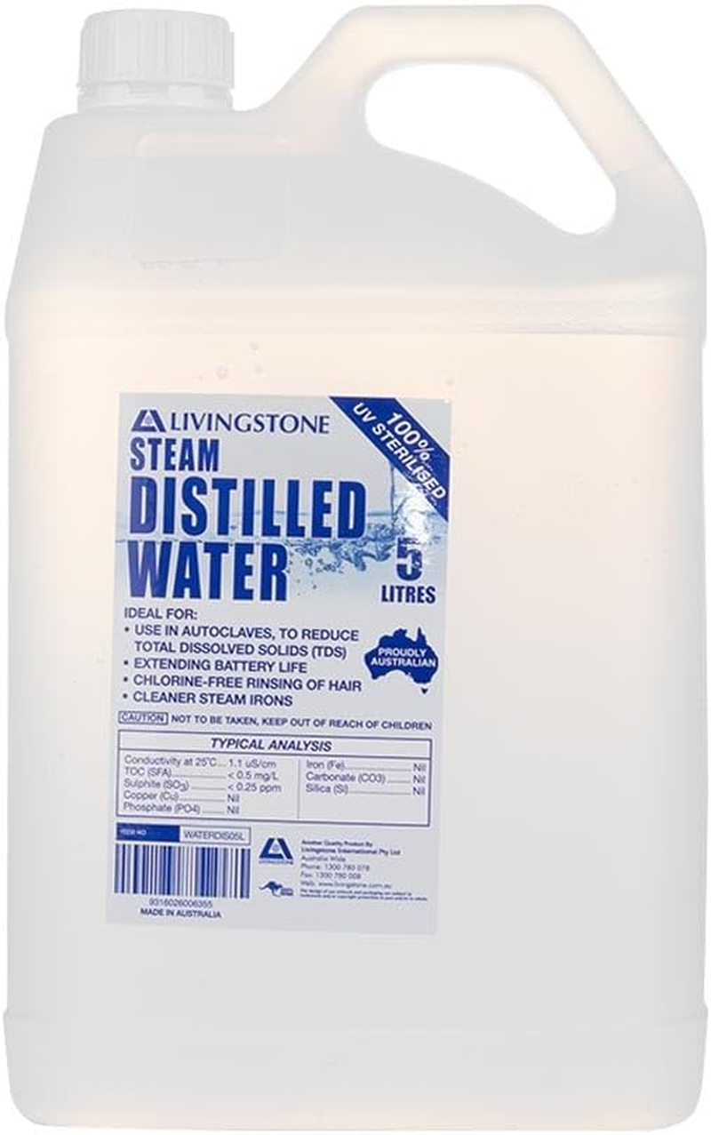 Livingstone Steam Distilled Water 5 Litre image number 6