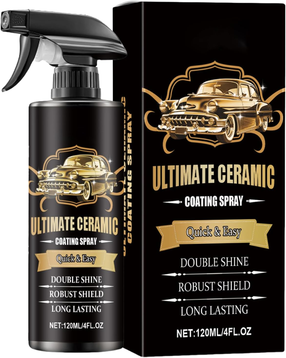 Ceramic Spray Coating for Cars | 120Ml Multi-Functional Car Coating Agent | Automotive Paints & Primers for Truck RV Marine Motorcycle Tire Trim Windshield Interior Detailing image number 4