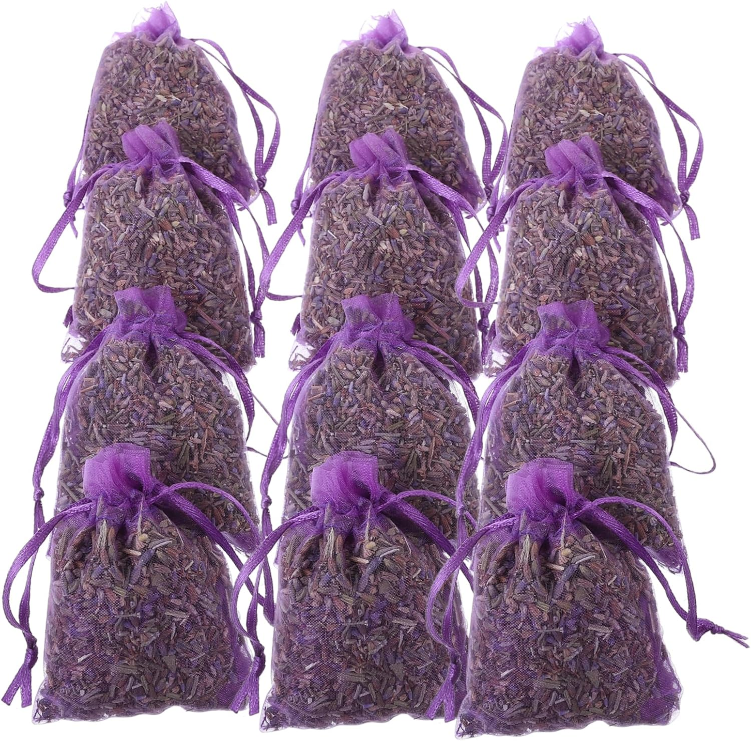 Outanaya Lavender Sachets for Wardrobe and Drawers 12Pcs 10G Bags Natural Home Fragrance Sachets for Clothes Storage and Closet Freshener Portable