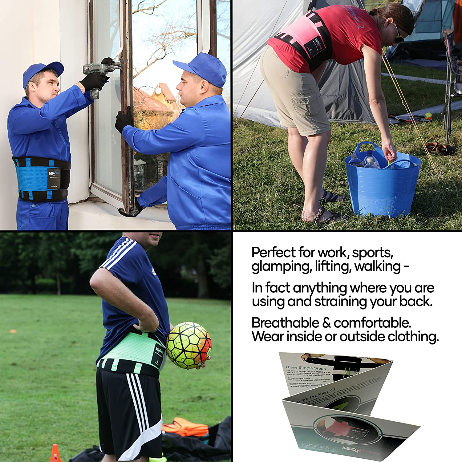 Back Support Brace, Lower Lumbar Belt Medibrace (Medical Grade) Pain & Discomfort Relief from Sciatica, Backache, Slipped Disc, Hernia, Spinal Stenosis, Spine Injury Prevention | Posture Corset image number 3