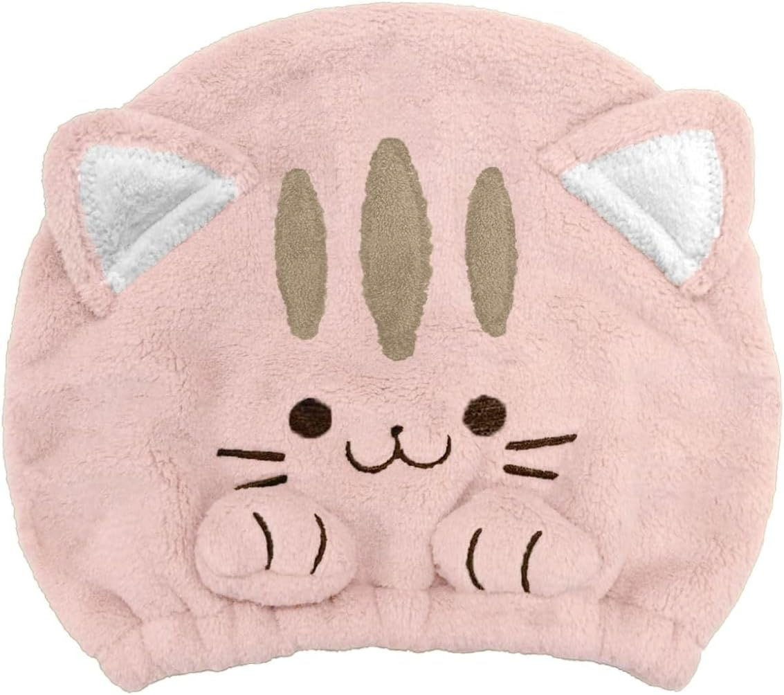 Witty Cat WB-185 Hair Dry Cap, Pink, Approx. W 10.6 X H 9.4 Inches (27 X 24 Cm) image number 1