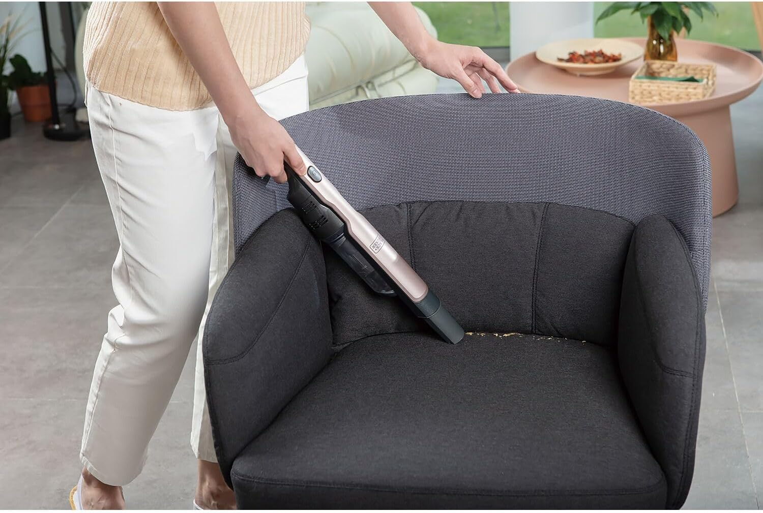 Black+Decker 12V Cordless Digital Brushless Handheld Dustbuster, Rose Gold image number 4