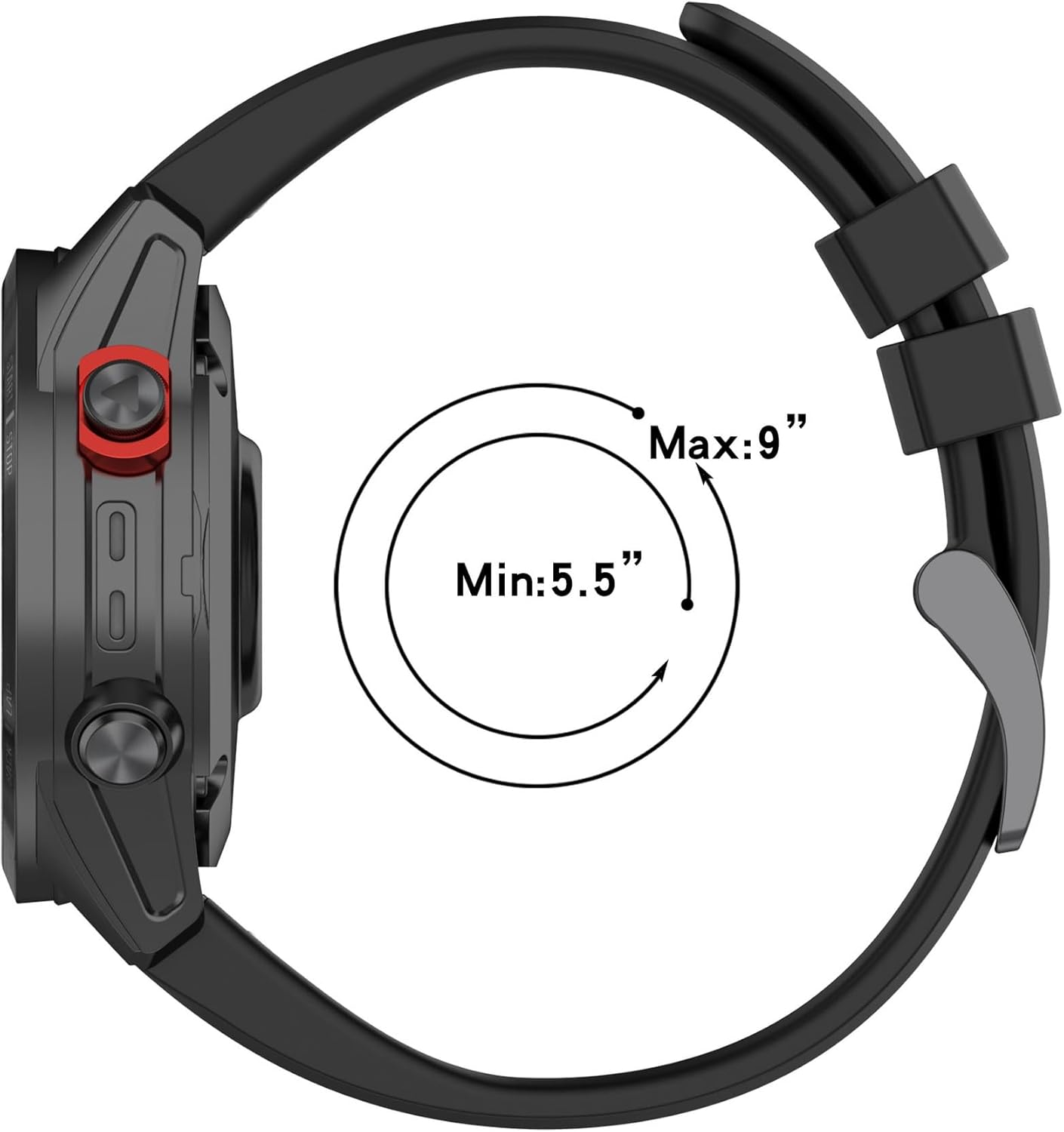 22Mm Quickfit Watch Band Compatible with Fenix 8 47Mm/Fenix E 47Mm/Fenix 7/Fenix 7 Pro/Fenix 6 Pro/Fenix 6/Fenix 5/Fenix 5 Plus, Soft Silicone Band Strap Wristband with Quick Fit for Garmin Smartwatch image number 6