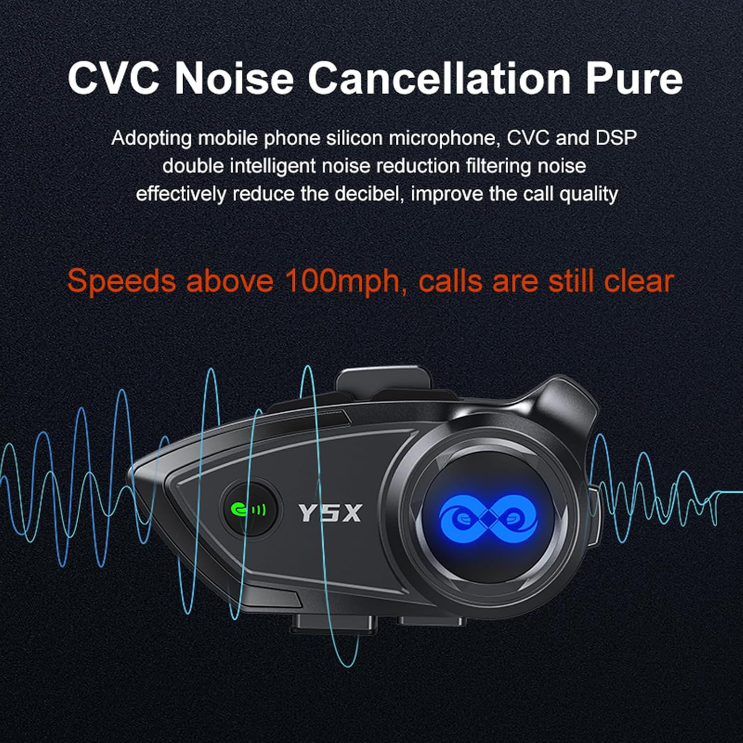 Motorcycle Helmet Headset Bluetooth with Microphone Intercom Motorcycle Intercom Bicycle Communication System Helmet Headphones Motorcycle Helmet for 4 People Motorcycle Wireless Hands-Free Kit image number 2