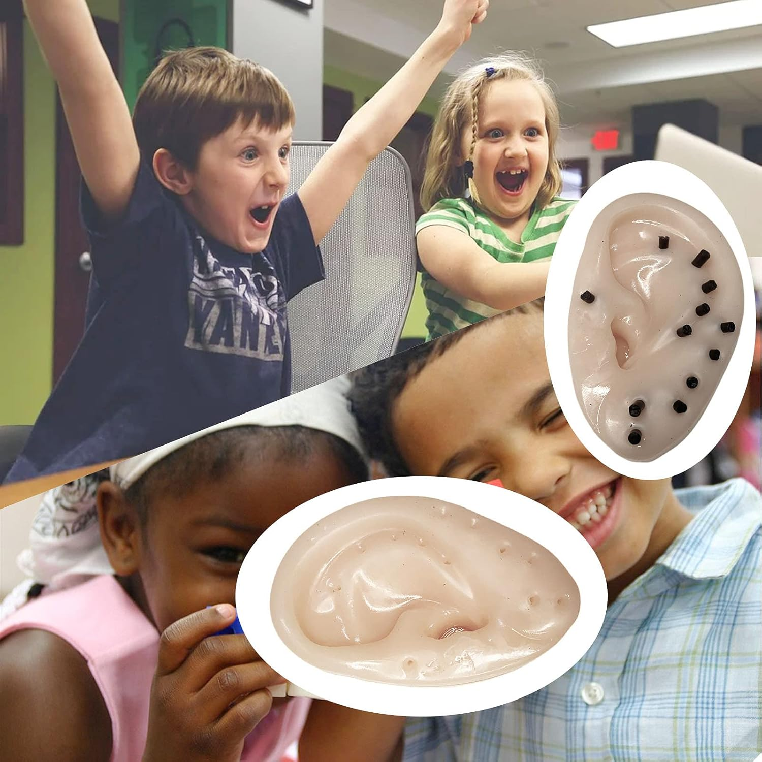 ASMFUOY Novelty Pimple Popper Toys Ears Shaped Pimple Popping Decompression Acne Blackheads Remover Fun Toy(Upgraded Tweezers) image number 5