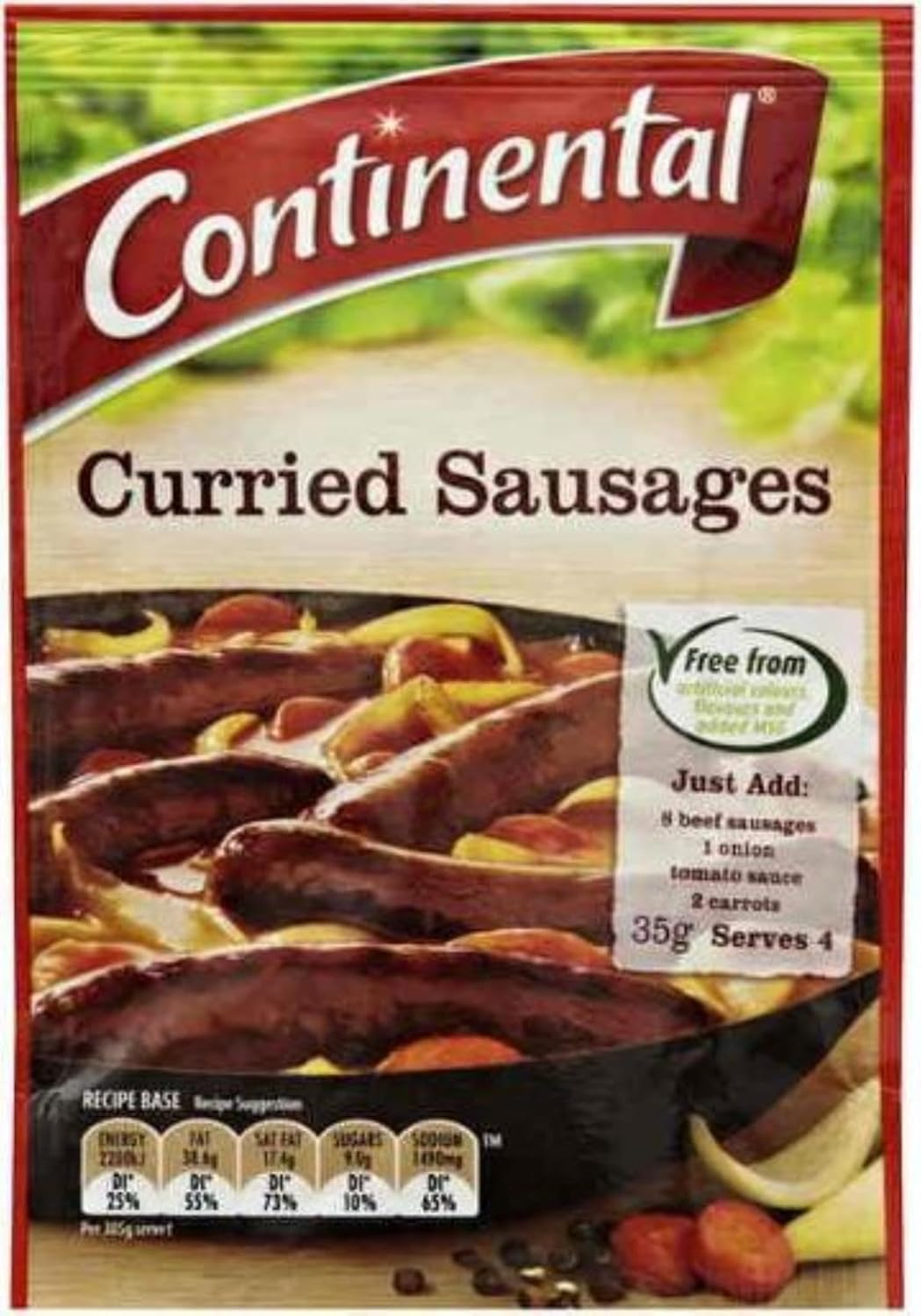 Continental Recipe Base Curried Sausages, 35G