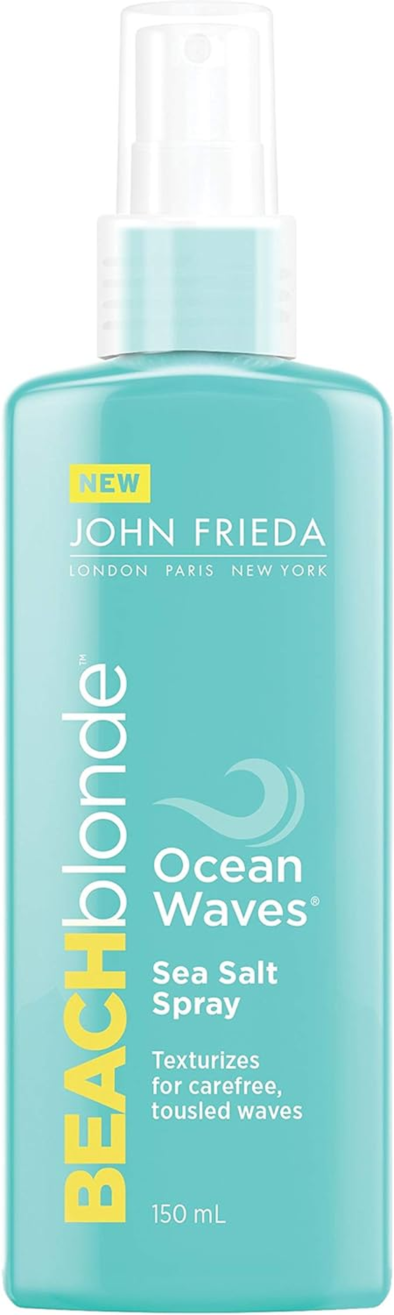 John Frieda Beach Blonde Sea Waves Salt Spray, Wave Texturizing Spray, with Natural Sea Salt to Enhance Wavy Hair for Tousled Volume, 150 Ml image number 1