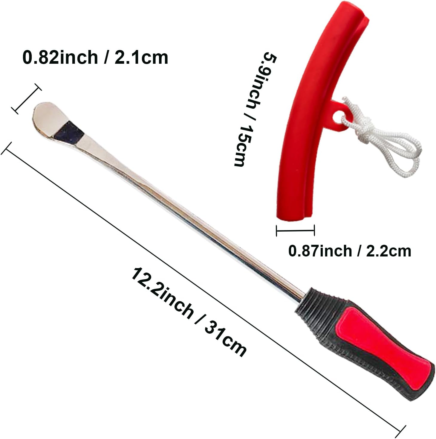 Steel Tire Spoons Tool Set for Bike and Motorcycle, 3 Tire Spoons, 3 Rim Protectors, Valve Tool, Valve Cores, Motorcycle Bike Tire Lever image number 1