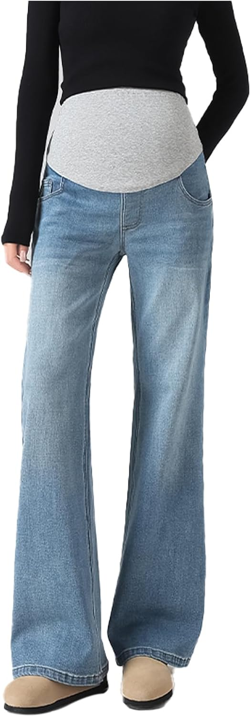 Maternity Jeans with Adjustable Waist - Life Comfort plus Size for Women under 170 Cm Utility Pockets image number 3