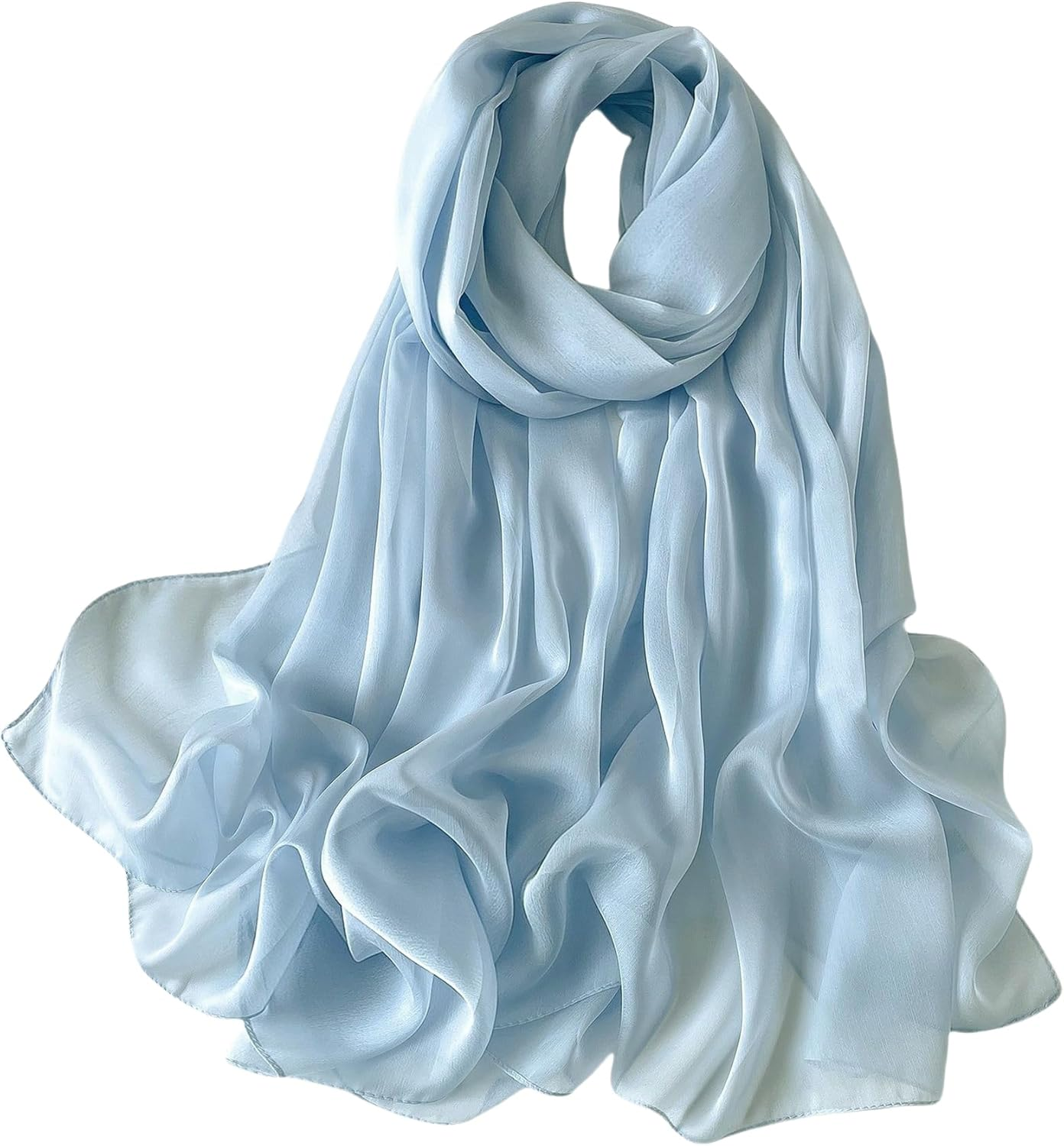 Lina & Lily Crinkled Chiffon Women'S Scarf Shawl Wrap Spring Summer Sheer Silky Featherlight