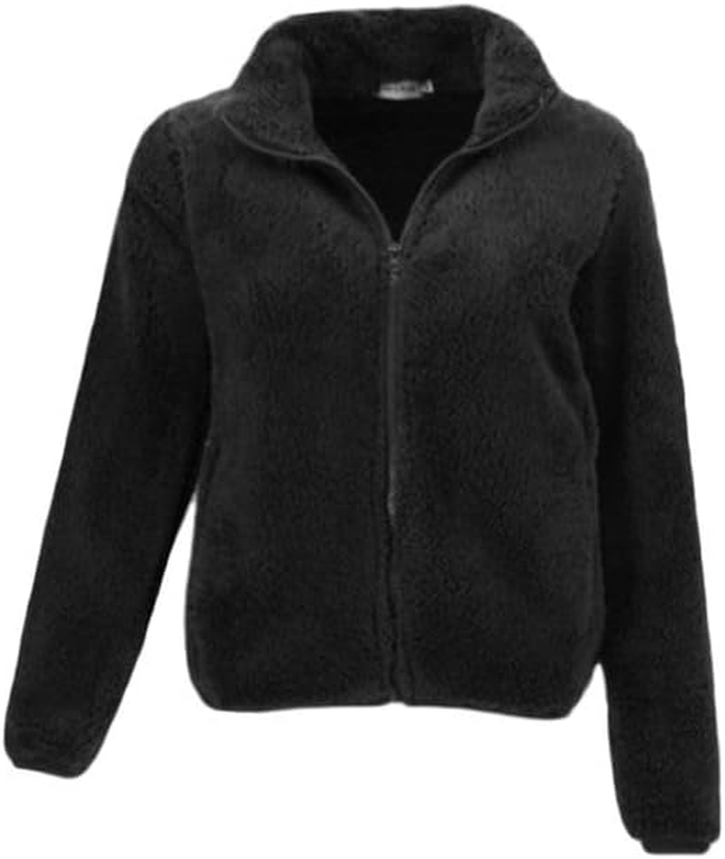 FIL Women'S Sherpa Jacket Fleece Winter Warm Soft Teddy Casual Coat Zip Up
