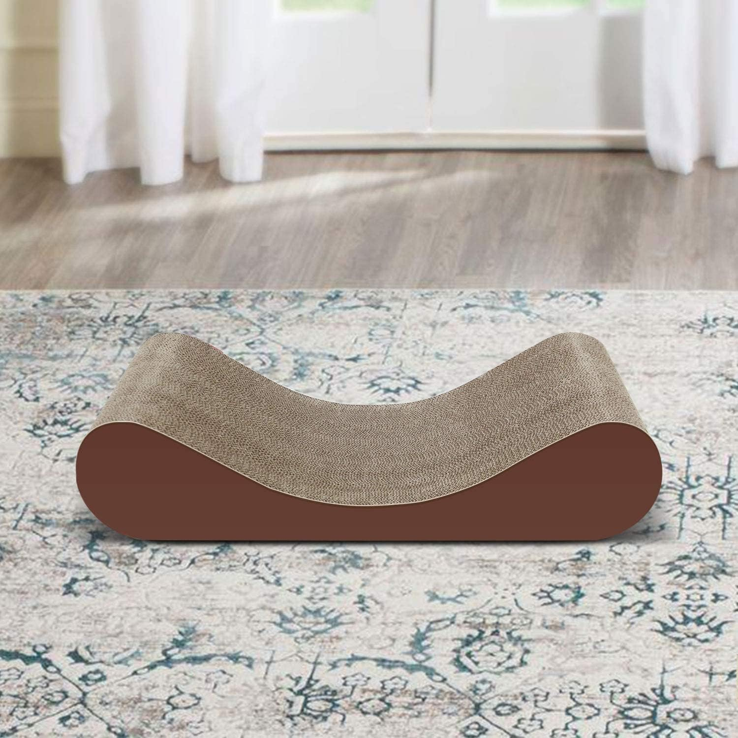 Bone Cat Scratcher Cardboard Lounge Bed, Cat Scratching Post, Durable Board Pads Prevents Furniture Damage image number 1