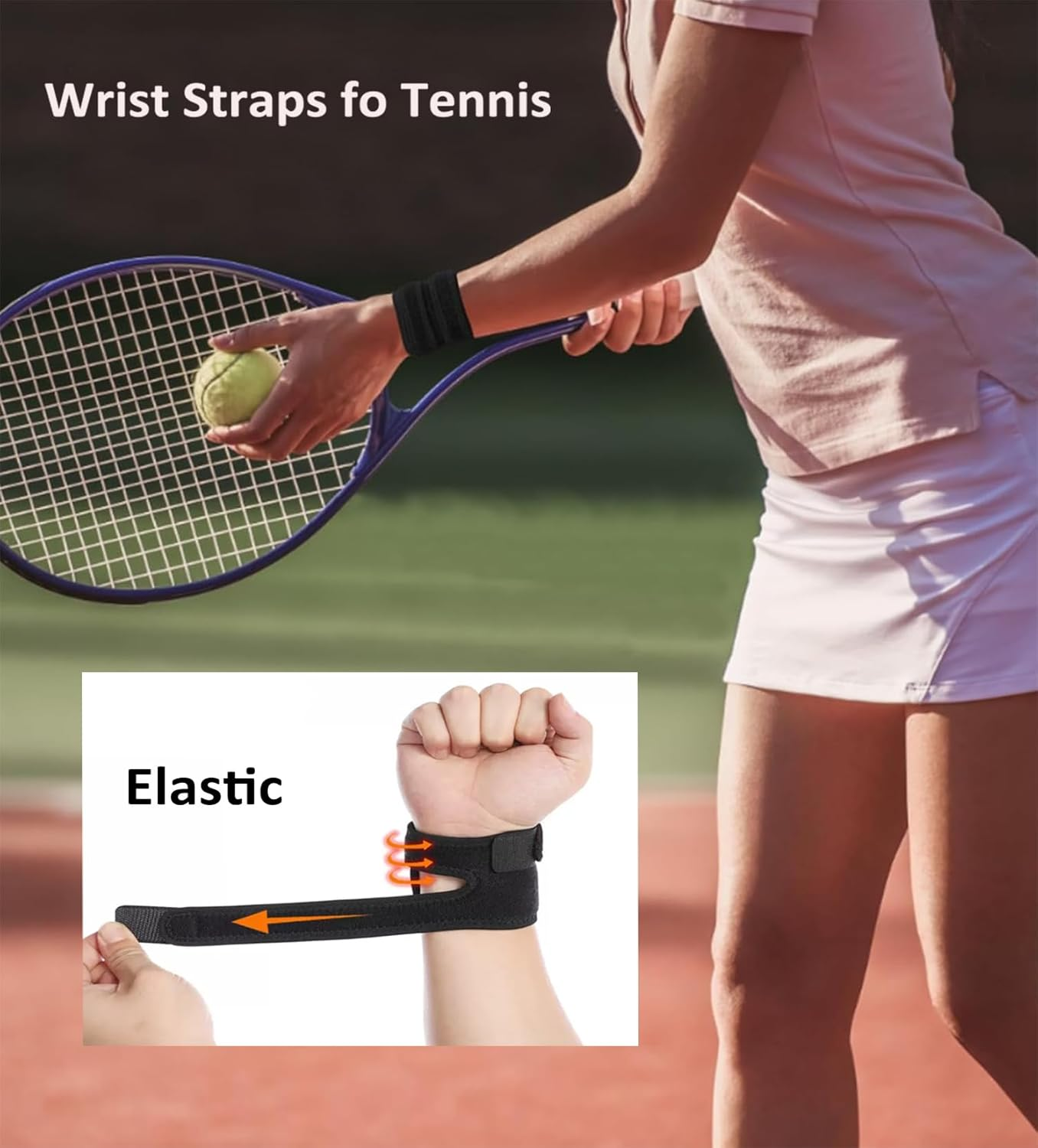 Wrist Brace for TFCC Tears, Adjustable Wristband Wrist Wraps Support for Fitness Tennis Weightlifting Tendonitis Carpal Tunnel Arthritis Pain Relief, One Size Adjustable image number 5