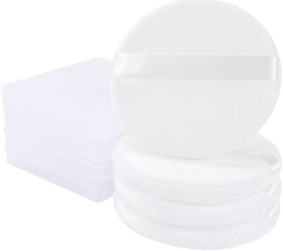 WSYUB Powder Puff, 4.33&rsquo;&rsquo; Powder Puff for Body Powder,Large Body Powder Puff,Body Powder Applicator, Body Powder Puff and Container
