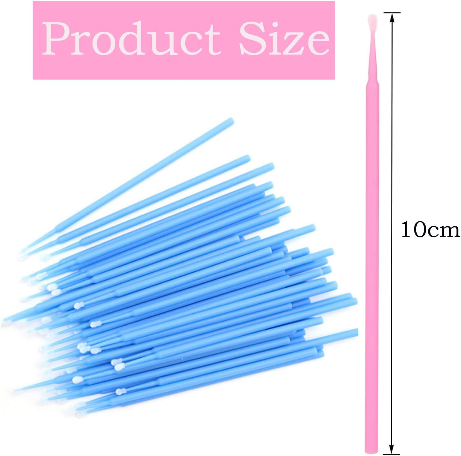 500Pcs Micro Brushes, Micropore Brushes, Eyelash Brush, Microbrushes, Micro Applicator Brushes, Applicator Eyelash for Eyelashes Extensions 5 Color image number 2