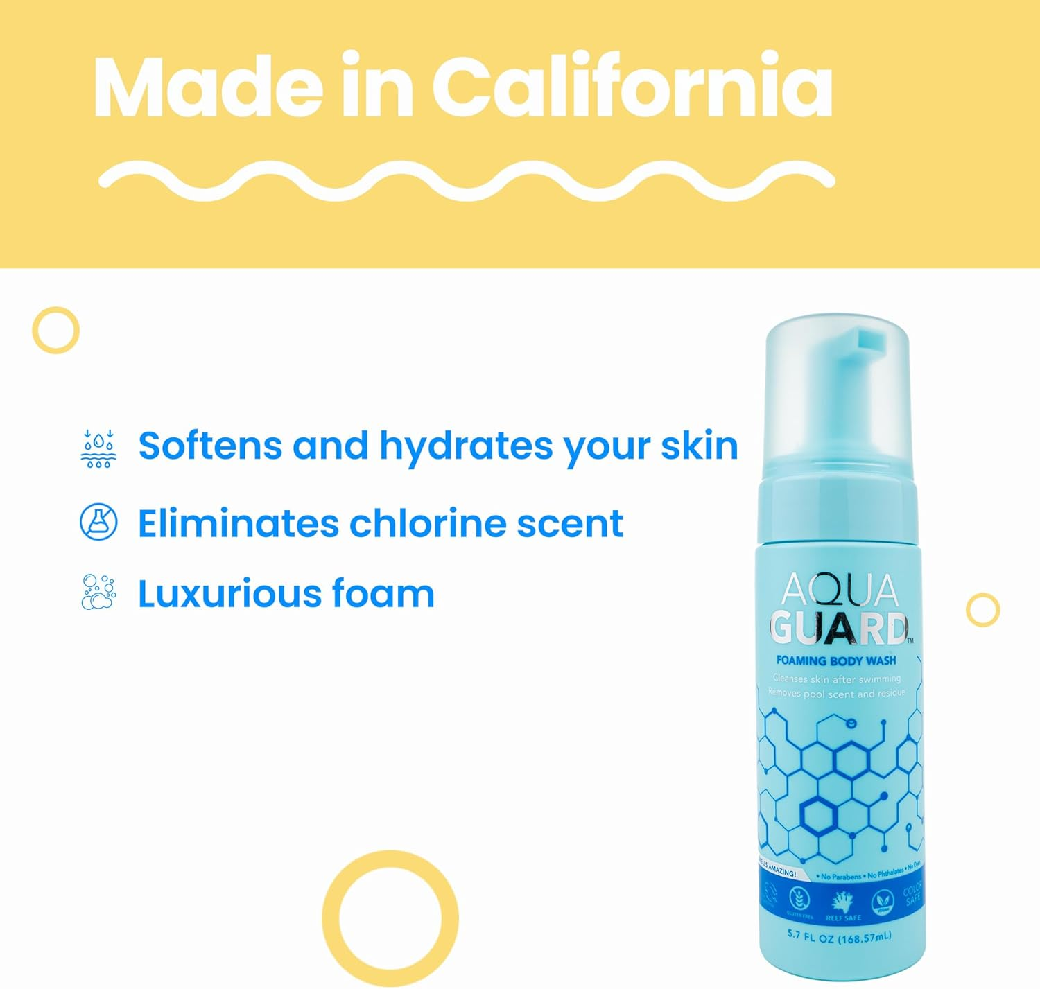 AQUA GUARD After-Swim Foaming Body Wash | Leaves Skin Soft and Smooth + Neutralizes Chlorine Scent and Residue - Single image number 4