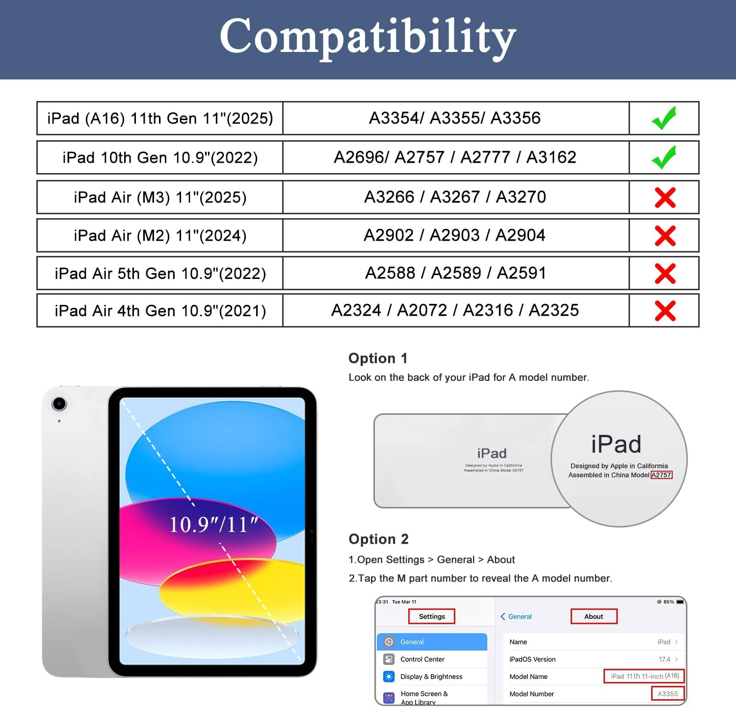 Soke Case for Ipad (A16) 11Th Generation 11-Inch 2025, Ipad 10Th Generation 10.9-Inch 2022, with Built-In Screen Protector and Kickstand, Rugged Full Body Protective Cover - Alpine Green image number 3
