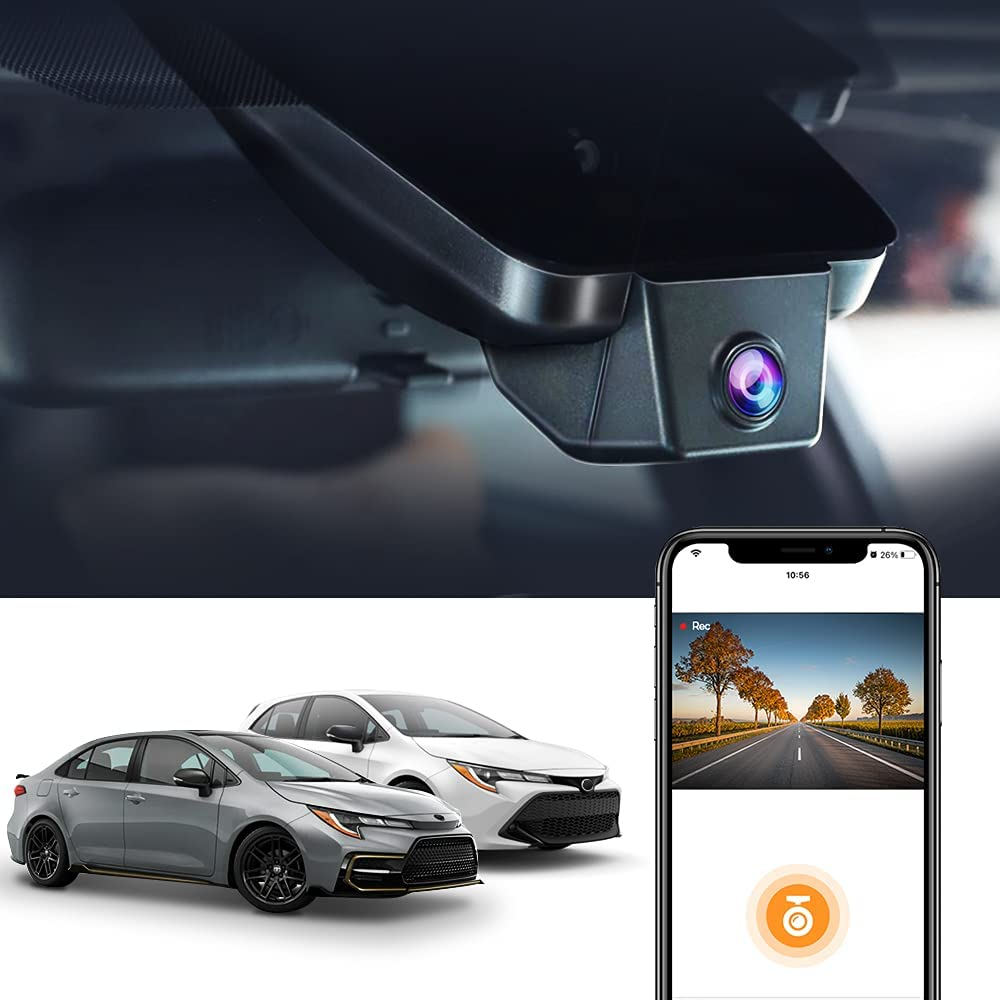 Fitcamx 4K Dash Cam Suitable for Toyota Corolla LE L XLE XSE SE 2020 2021 2022 Hybrid & Hatchback 2019-2022 (E210/Gen12), Integrated OEM Style, 2160P UHD Video Wifi, G-Sensor, Plug & Play, 64GB Card image number 5