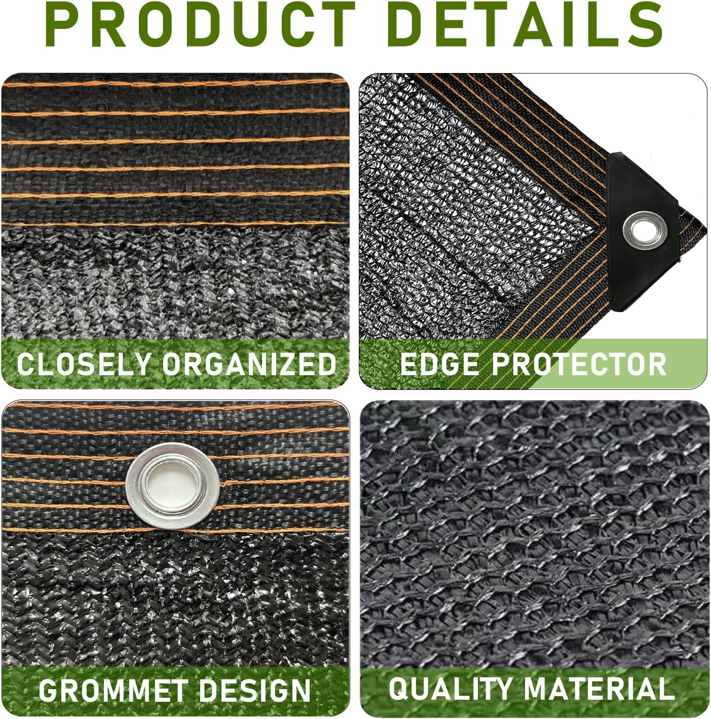 Garden Shade Cloth - for Plants Heat Protection 6'X3', 70% Vegetable Greenhouse Canopy with Grommets, Chicken Coop & Dog Kennel Cover, Outdoor Sun Tarp of Backyard & Balcony