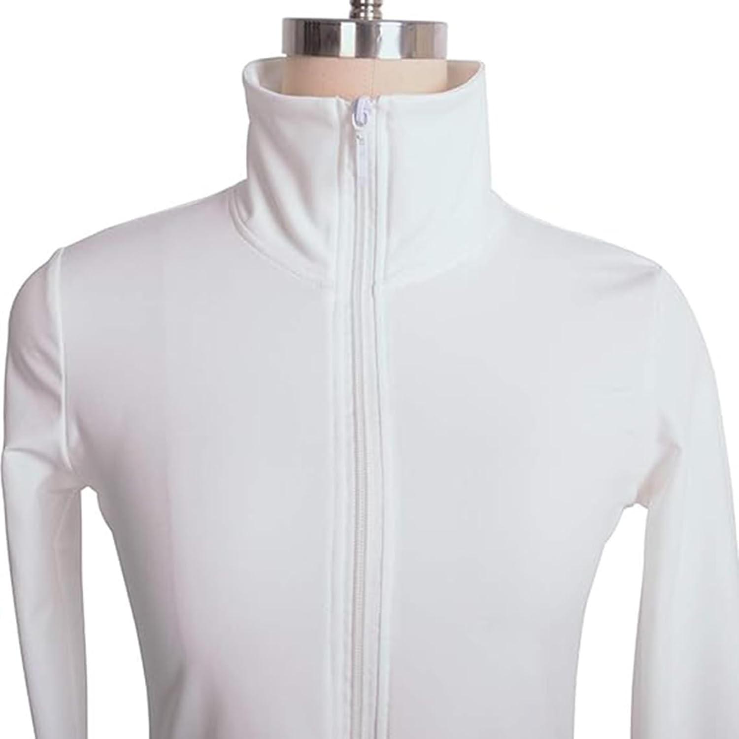 LIUHUO Figure Skating Skirt Girls Jackets White Ice Skating Dress Training Women Teens Competition Outwear image number 4