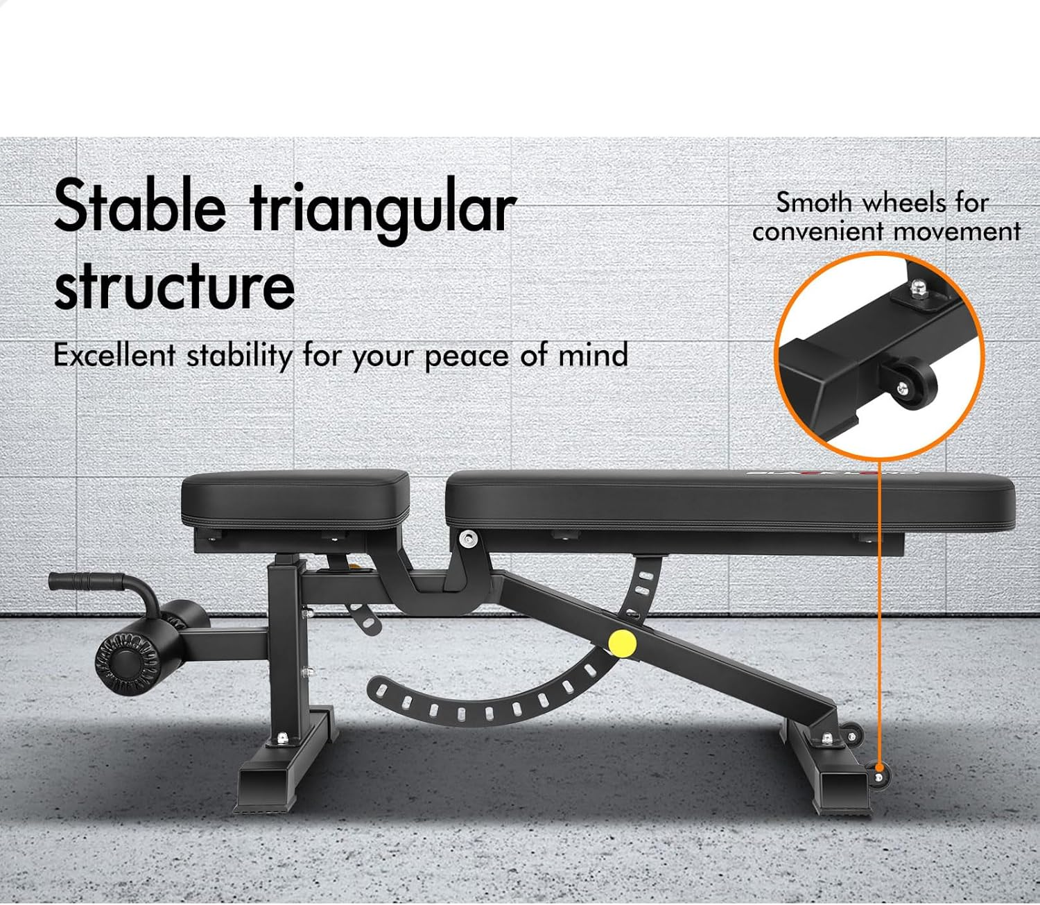 BLACK LORD Adjustable Commercial Weight Bench Press for Incline Decline Flat Exercise, Foldable FID Bench for Full Body Workout & Multi-Purpose Fitness Strength Training for Home Gym, 450Kg Capacity image number 5