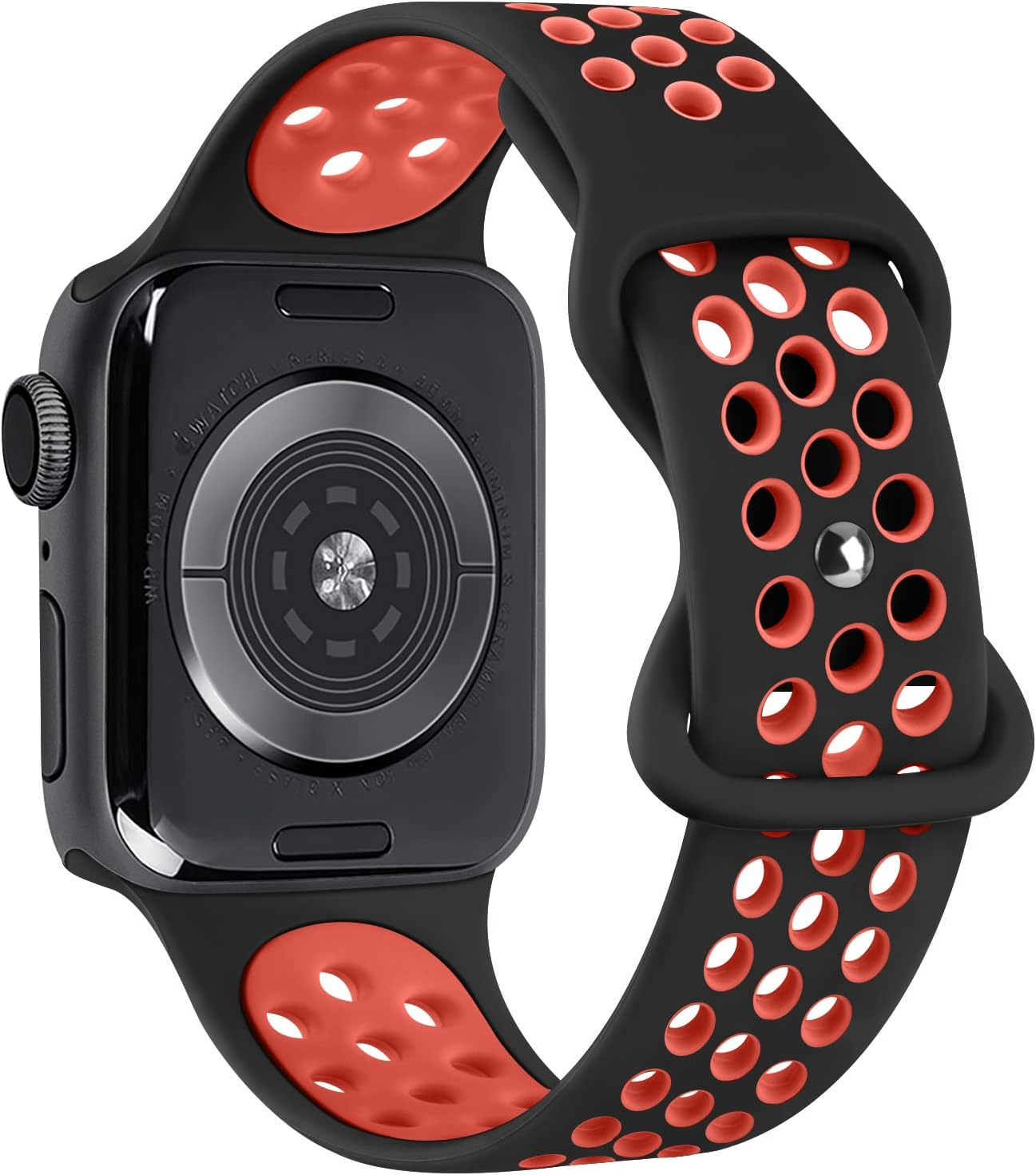 [2 Pack]Silicone Bands for Apple Watch Band 49Mm 45Mm 44Mm 42Mm 41Mm 40Mm 38Mm, Soft Adjustable Sport Two Colors Strap Women/Men for Iwatch Ultra/Iwatch Series 9/8/7/SE/6/5/4/3/2/1 image number 3