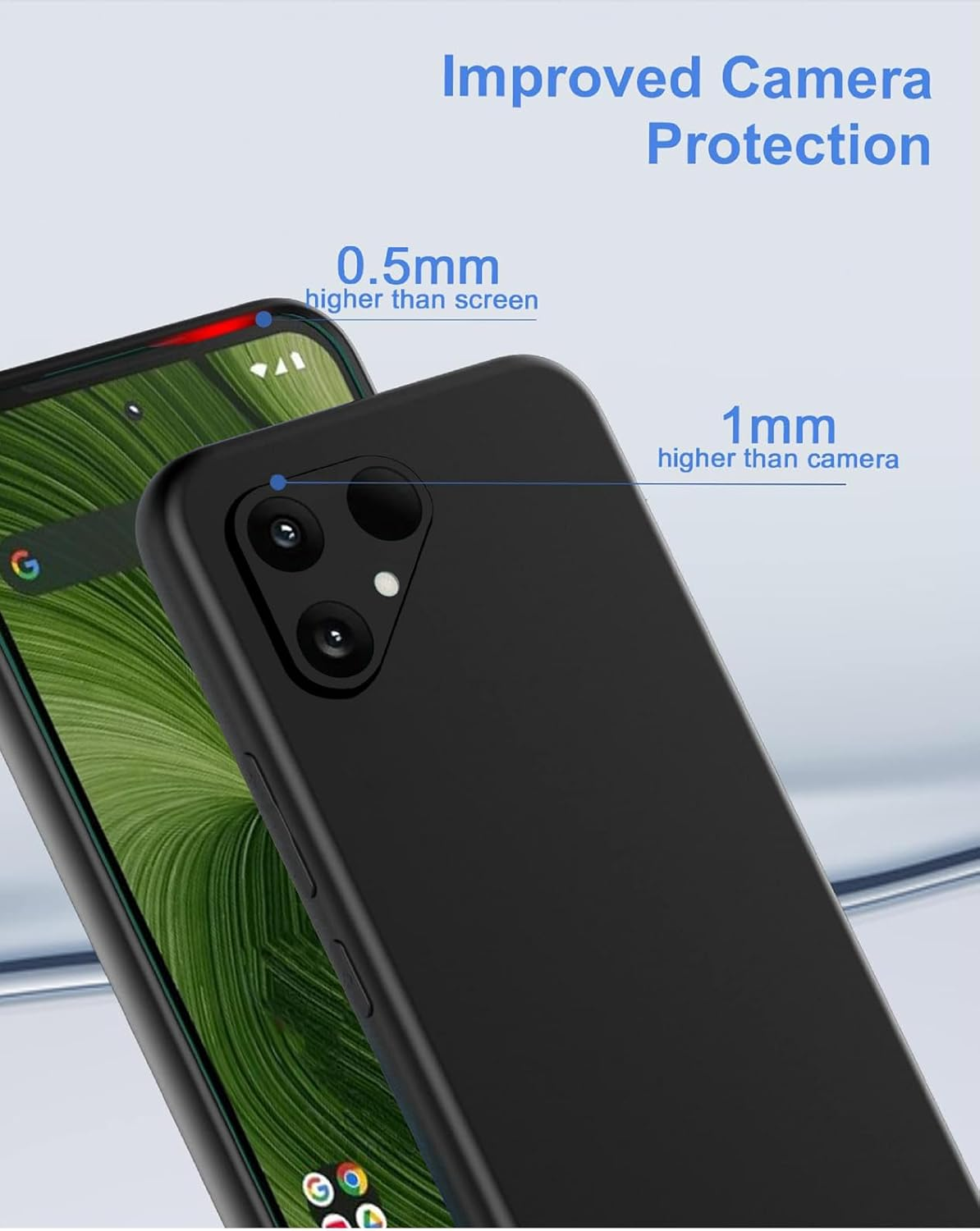 GIOPUEY Case Compatible with Fairphone 6, Ultra-Thin Soft Anti-Fingerprint Protective Case Cover [Wear Resistant] &ndash; Black image number 4