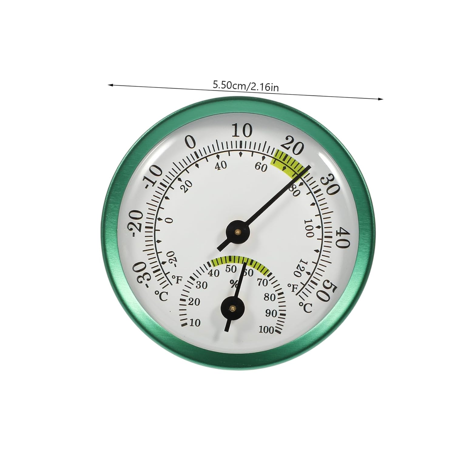 DECHOUS Hanging Hygrometer Temperature Humidity Gauge for Indoor Outdoor Use Wall-Mount Mini Thermometer with Automatic Calibration for Home Office Patio Green Spaces image number 6