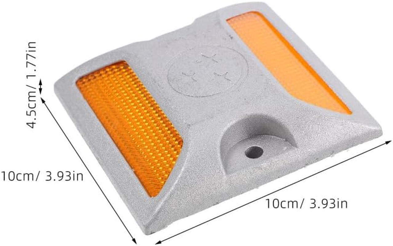 6 Pcs Reflective Driveway Markers - Aluminum Road Reflectors for Enhanced Night Visibility Ideal for Driveways Pathways and Safety Marking image number 6