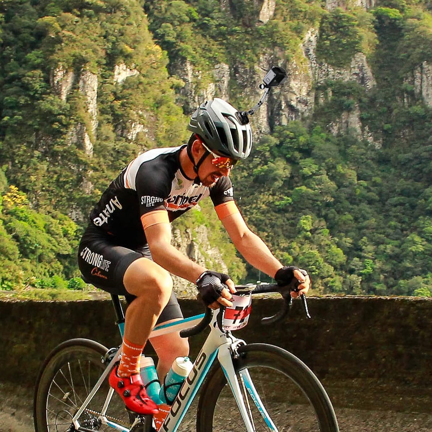 HSU (7 Pcs) All Aluminum Alloy Curved Extension Arm Kit Metal Pole Mount Helmet Stick Extension Arm Mount for Gopro Hero 11/10/9/8/7/6/5 Black,Session 5/4, DJI Osmo Action and More (7.9&rdquo;/5.3&rdquo;/3&rdquo;) image number 1