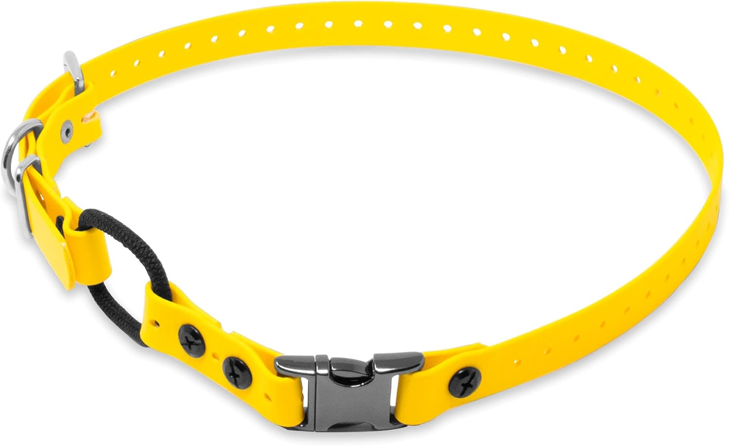 Educator Quick Snap Bungee Dog Collar, Biothane, Waterproof, Odorproof, Easy Connect and Disconnect Clasp and D Ring with Comfort Bungee Loop, Adjustable for Custom Fit, 3/4-Inch, Black image number 6