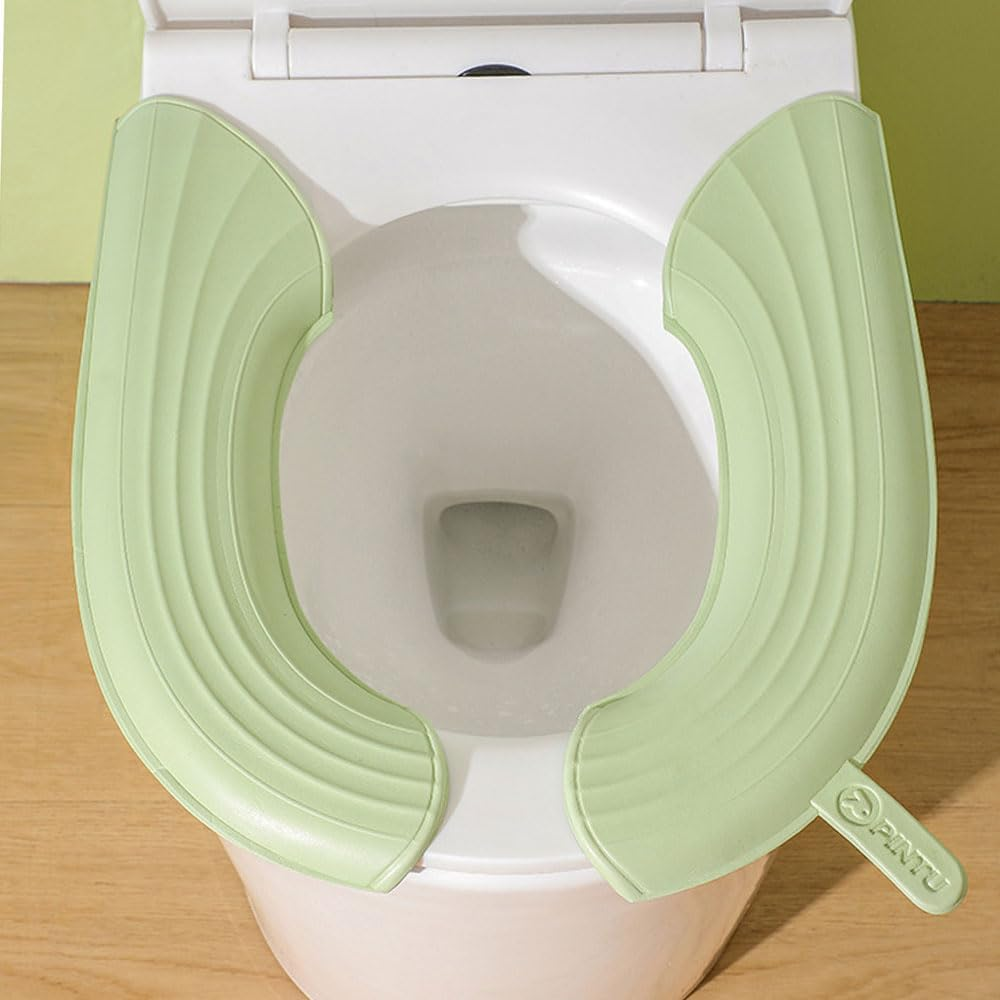 YUANQIAN 3-Pack Toilet Seat Cushion, Waterproof EVA Toilet Seat Cover, Reusable, Warm, Soft, Portable, Durable, Suitable for Most Toilet Seats, White, Black image number 5