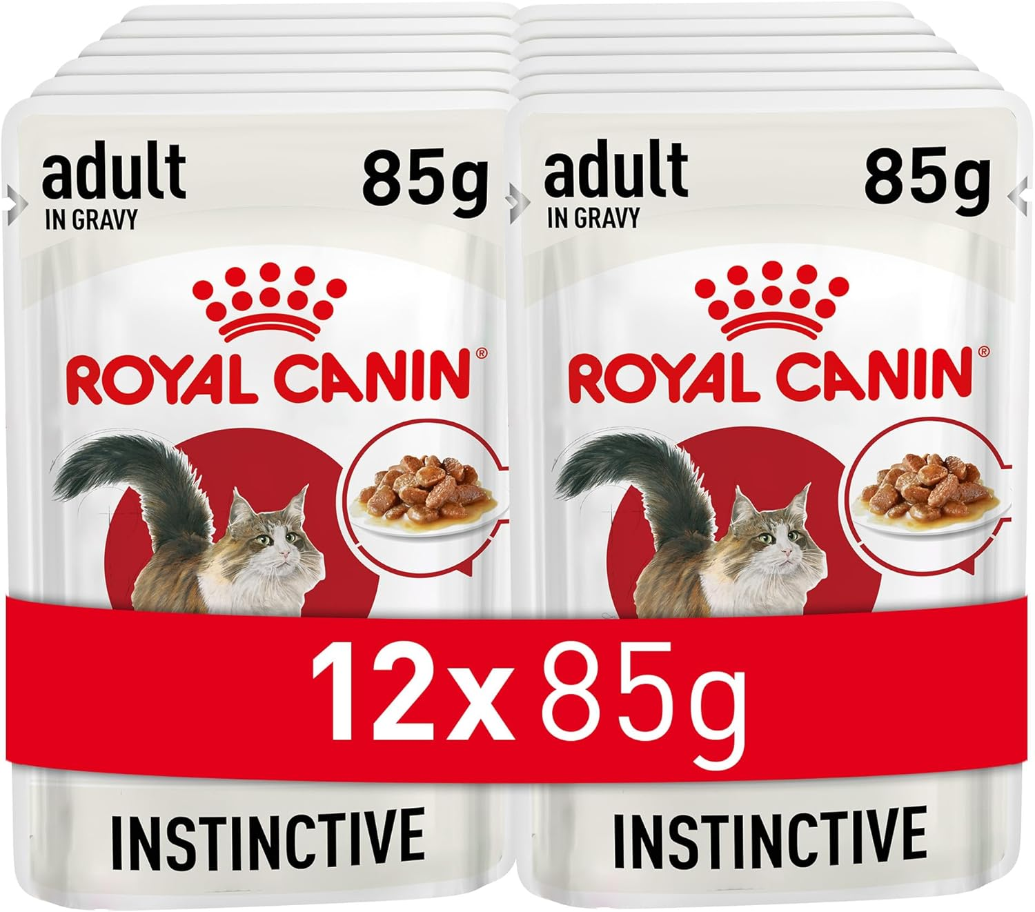 Royal Canin Instinctive in Gravy Adult Pouches Wet Cat Food 85 GMS 12 Pack image number 3